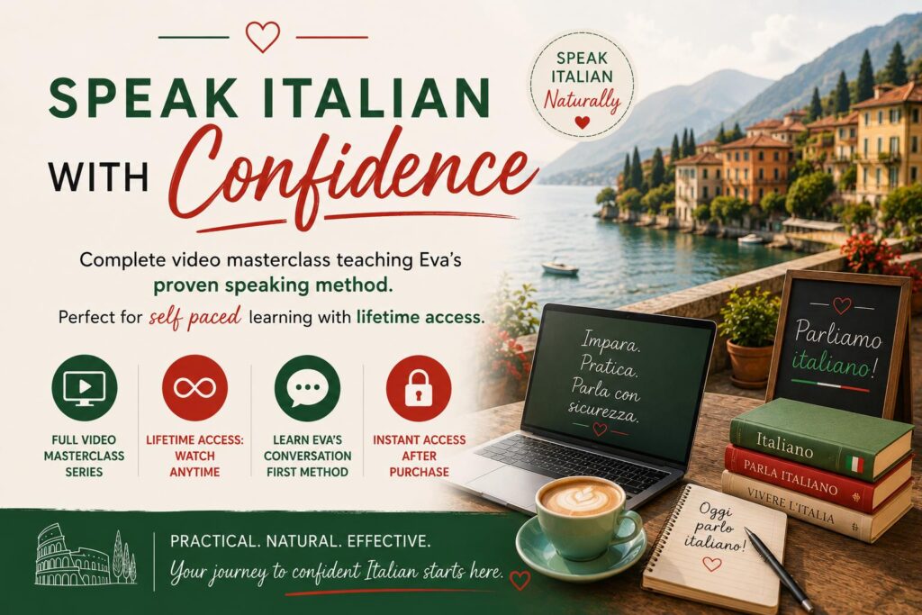 Speak Italian with confidence poster